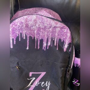 Kid’s Personalized “Zoey” Book Bag & Water bottle
